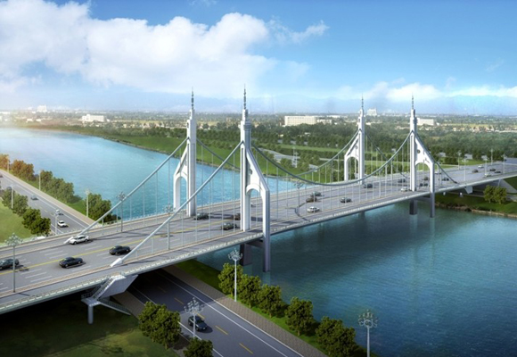 1、聊城 湖南路徒駭河大橋（效果圖）